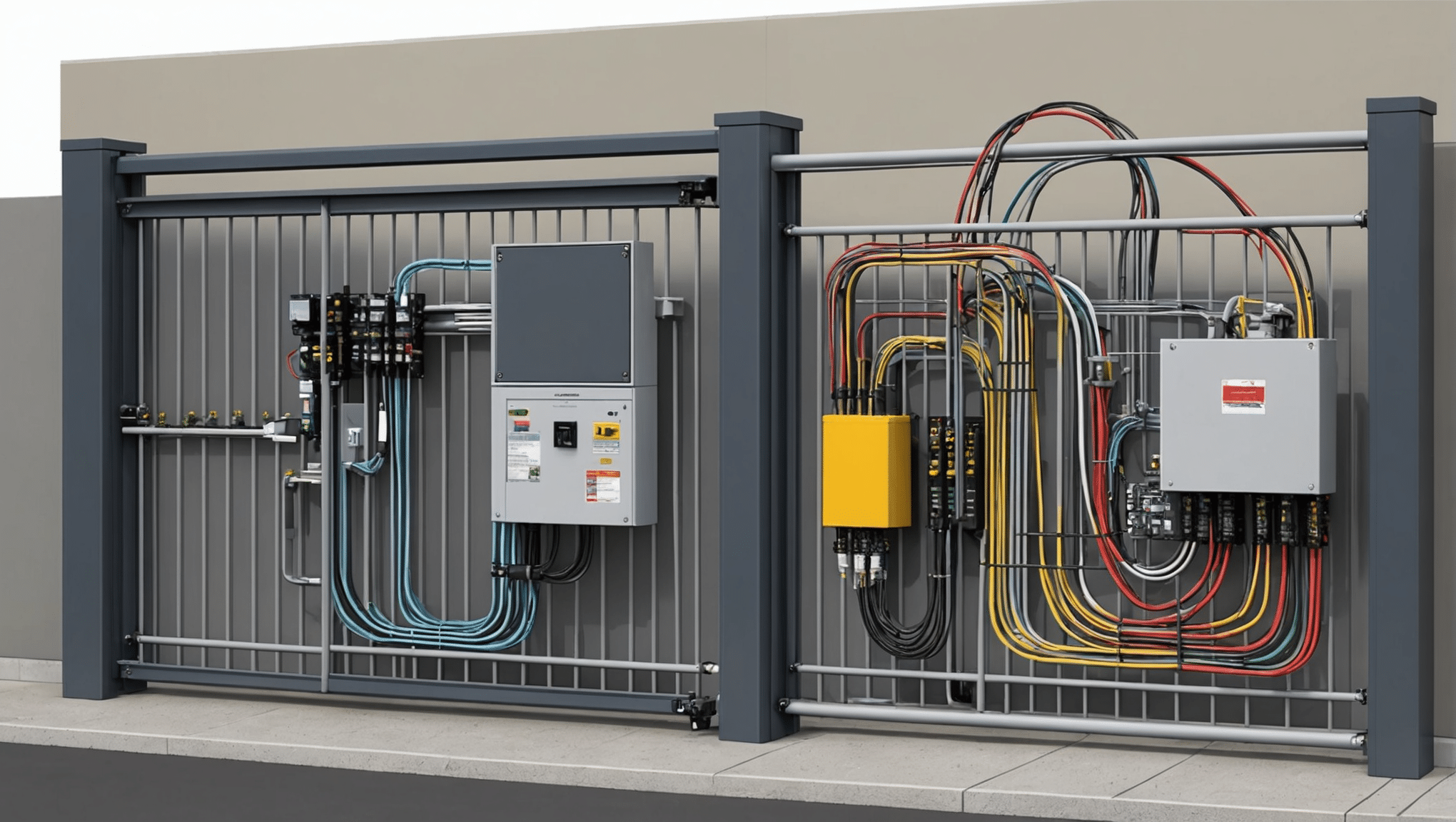 combien de gaine pour portail electrique coulissant