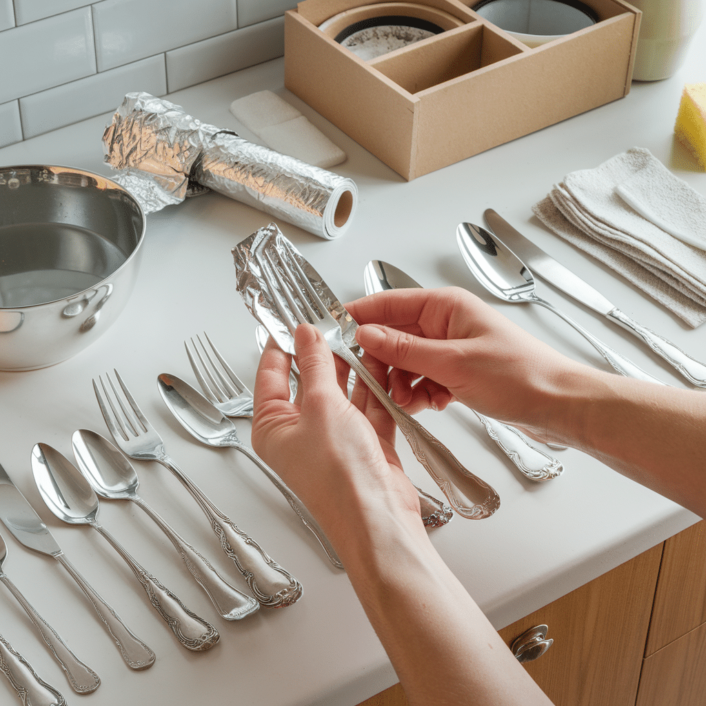 découvrez comment nettoyer efficacement votre argenterie avec du papier aluminium grâce à des techniques simples et des précautions essentielles. restaurez l'éclat de vos précieux objets en un rien de temps !