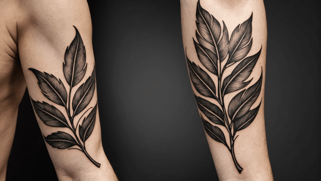 Tatouage de feuille de laurier : entre symboles et tendances