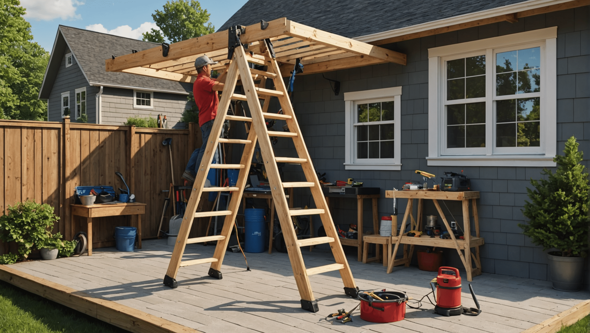 d&eacute;couvrez comment fabriquer une &eacute;chelle de toit en toute s&eacute;curit&eacute; gr&acirc;ce &agrave; nos instructions d&eacute;taill&eacute;es. suivez nos conseils de bricolage pour r&eacute;aliser un projet solide et fiable, id&eacute;al pour acc&eacute;der &agrave; votre toiture en toute tranquillit&eacute;.