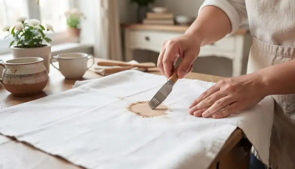 Enlever une tache de café sur un tissu coloré