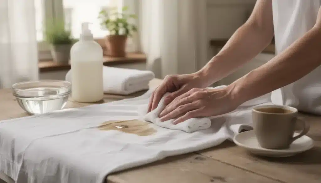 Comment enlever une tache de café sur un tissu (même blanc)