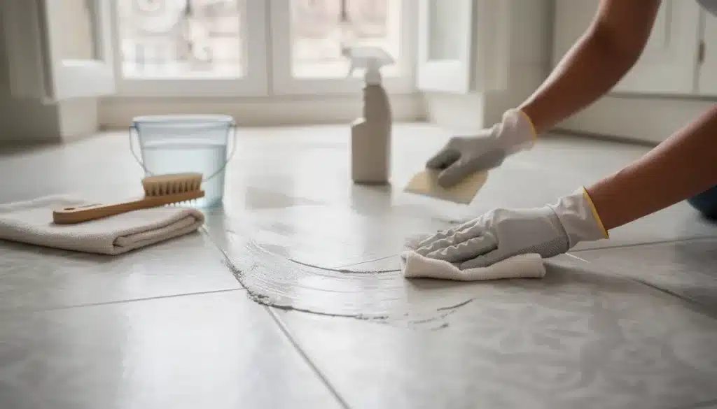 Comment enlever du ciment sur du carrelage sans l'abîmer
