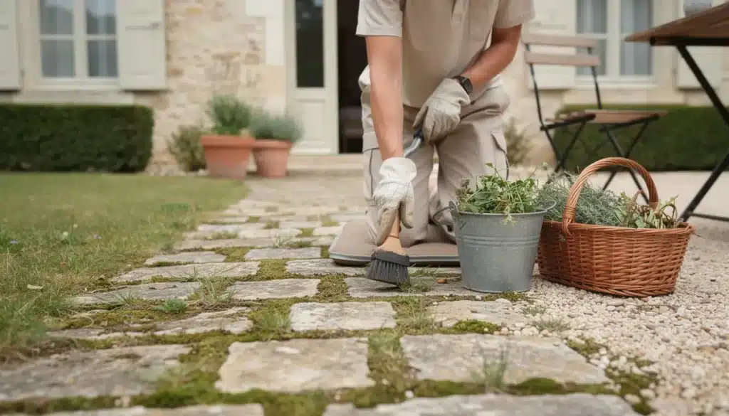 Comment enlever l'herbe dans les allées, et la mousse aussi
