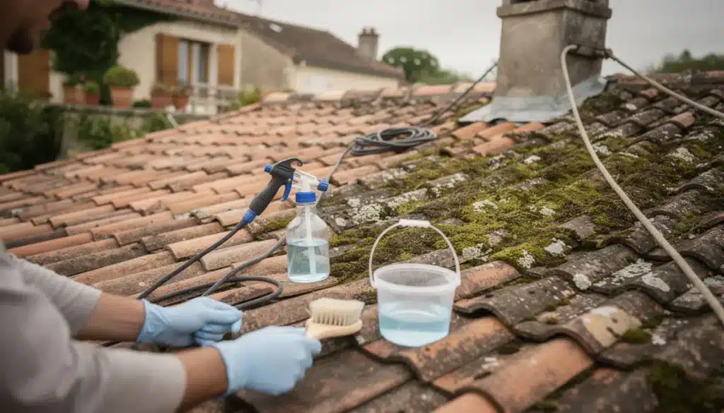 Comment enlever la mousse sur les tuiles et le lichen du toit