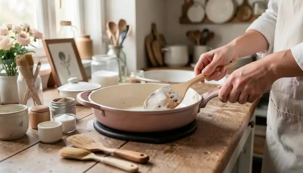 Enlever le cramé dans une casserole sans bicarbonate