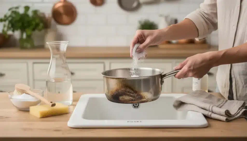 Comment enlever le brûlé d'une casserole sans l'abîmer
