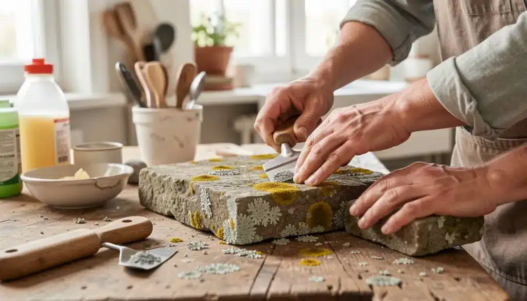 Comment enlever le lichen sur les pierres