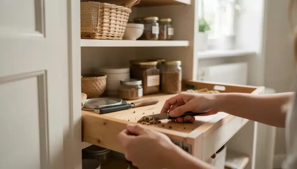 Nettoyer les placards infestés par les mites alimentaires
