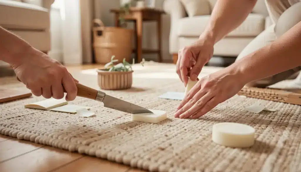 Enlever de la cire sur un tapis