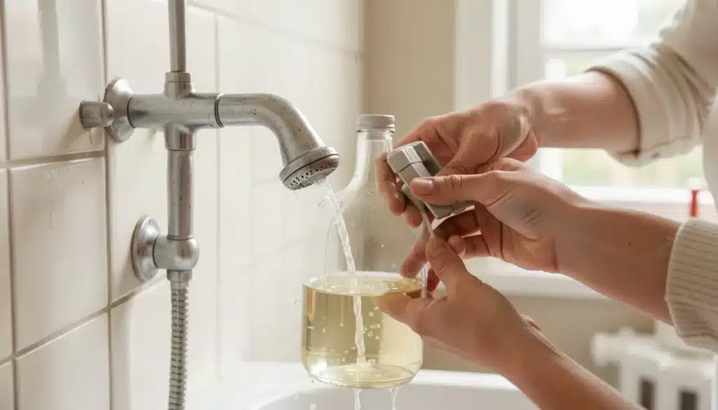 Enlever le calcaire du pommeau de douche au vinaigre blanc