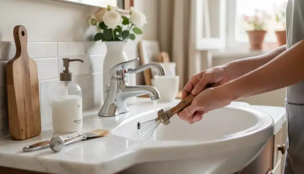 Comment enlever le calcaire d'un robinet de lavabo, d'évier ou de douche