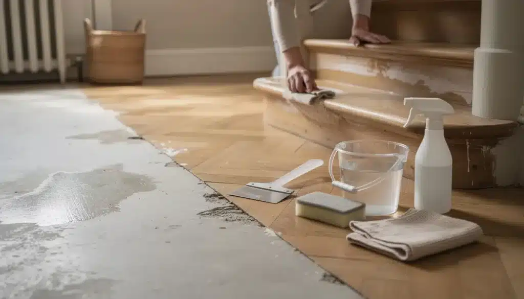 Enlever la colle de moquette sur béton, parquet ou escalier
