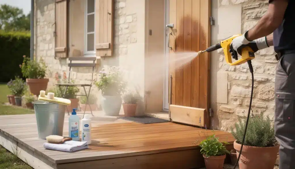 Enlever une lasure au karcher : méthode et précautions