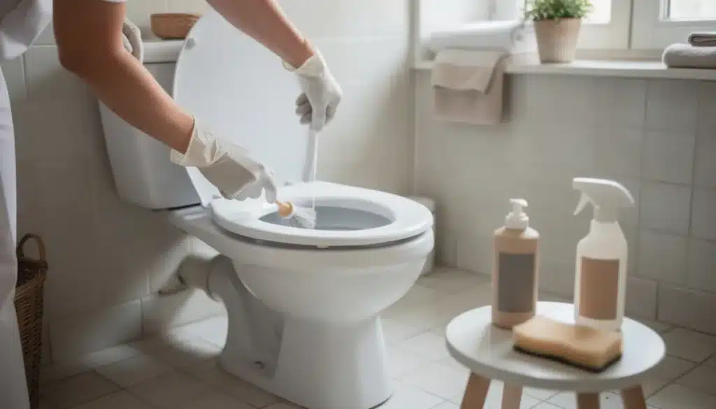Enlever le tartre dans les toilettes, même au fond de la cuvette
