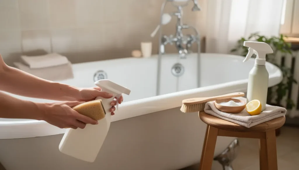 Enlever la rouille d'une baignoire, ses joints et son bouchon