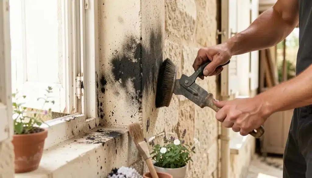 Comment enlever les traces noires sur un mur extérieur