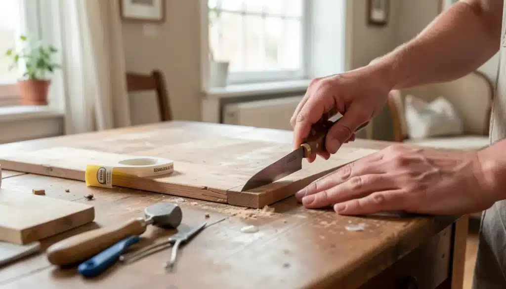 Enlever des traces de scotch sur du bois