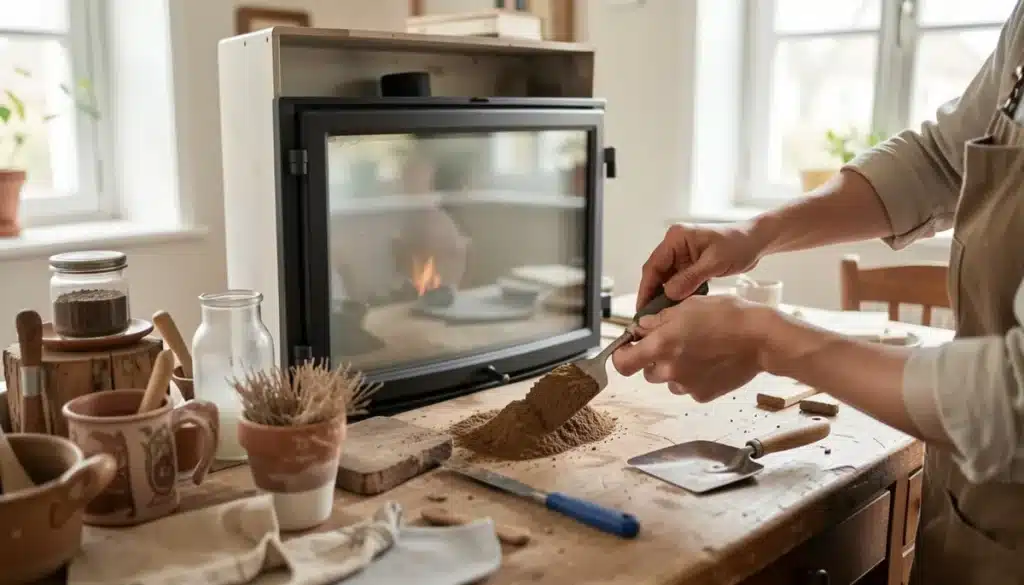 Comment nettoyer une vitre de cheminée avec de la cendre