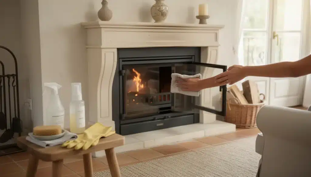 Nettoyer les vitres de cheminée et d'insert sans les rayer
