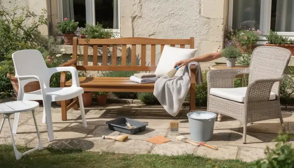 Rénover un salon de jardin en plastique, en bois ou tressé